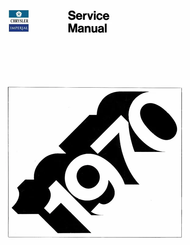 Same Day Shipping Service Manual for 1970 Chrysler Imperial