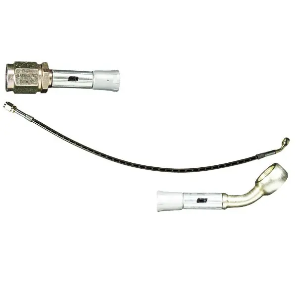 Buy Today Baer Brakes 6200033BAE 17.5" Long Braided Hose with 3AN Female Straight x 10mm 45° Banjo Ends