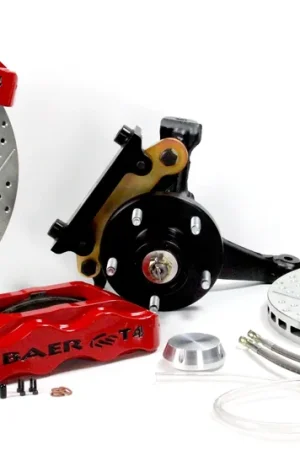 Baer Brakes 4301403HO-11 Baer Brakes 13" Track4 Front Brake Kit, Hugger Orange, Slot, ARP Studs Trusted Brand