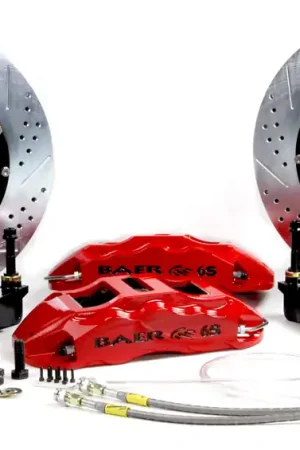 Mega Sale Baer Brakes 4261200HO-11 Baer Brakes 14" Extreme+ Front Brake Kit, Hugger Orange, Slot, ARP Studs