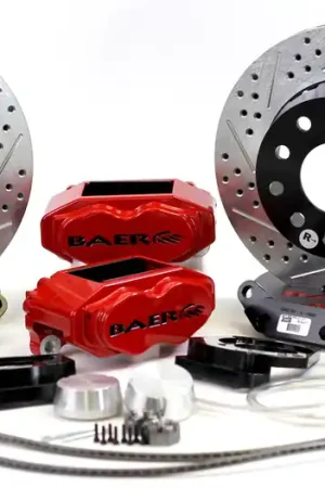 Modern Baer Brakes 4261379HO-1X Baer Brakes 11" SS4+ Front Brake Kit, Hugger Orange, Slot, Std. Studs