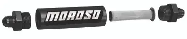 Moroso In-Line Fuel Filter - 5-1/8in - 3/8in NPT - 40 Micron SS Filter - Aluminum - 65231 Mega Sale