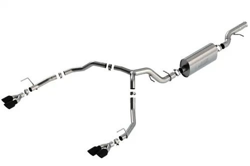 Trending Borla 2021-2026 Tahoe / Yukon 6.2L V8 2/4WD 4DR T-304 SS Touring Cat-Back Exhaust w/ Black Chrome Tips