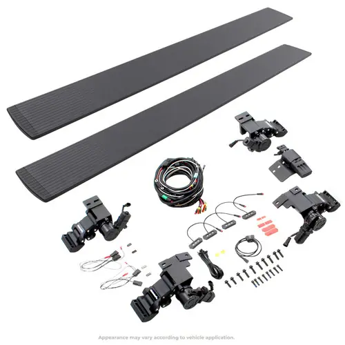 New Release Go Rhino 2021-2024 Ford Bronco 2dr E-BOARD E1 Electric Running Board Kit (No Drill) - Tex. Blk
