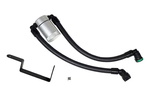Viral J&L Clear Anodized Oil Separator 3.0 Passenger Side (2013-2019 Ford Explorer Sport 3.5L EcoBoost) 3022P-C