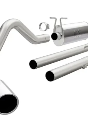 Bargain Magnaflow MF Series Stainless Cat-Back For 1999-2004 Ford F-350 Super Duty 6.8L V10 Extended Cab #15869