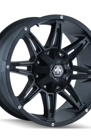 Mayhem 8090 Rampage 20x9 / 6x135 BP / 11mm Offset / 106mm Hub Matte Black Wheel Professional Grade