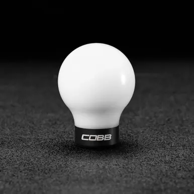 Cobb Subaru 6-Speed COBB Knob - White Knob w/ Stealth Black - 213350-W-BK Get Yours