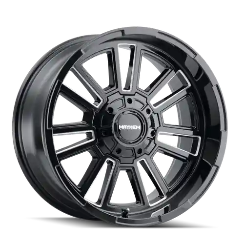 Trending Mayhem 8115 Apollo 20x10 / 8x170 BP / -19mm Offset / 125.2mm Hub Black w/ Milled Spokes Wheel