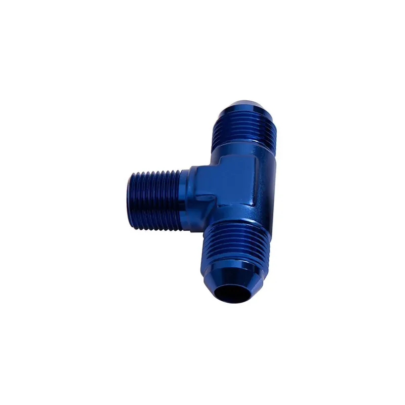 Aeroflow -6AN Tee with 1/4" NPT On Side - Black Same Day Shipping