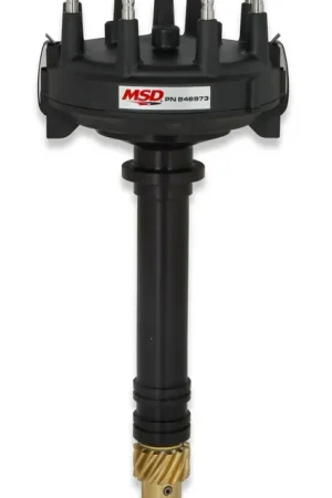 Original MSD Black Chevy Low-Profile Crank Trigger Distributor BLACK low-profile Chevy racing distributor.