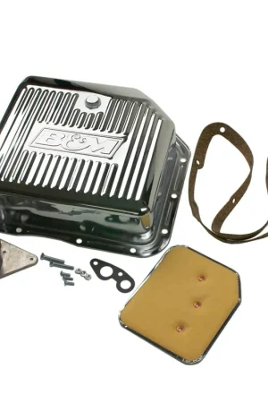 B&M Hi-Tek Deep Transmission Pan - Chrome Fits GM TH350 Last Chance