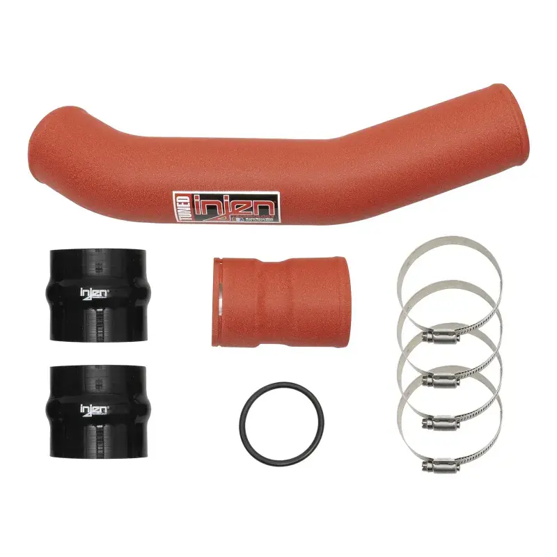 Editor’s Pick Injen Injen 17-22 Ford F250/F/350/F-450/F-550 V8-6.7L Turbo Diesel Wrnkl Red Intercooler Hot Side Piping