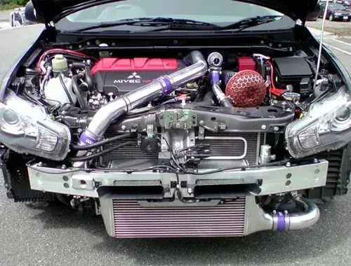 Modern HKS Type-2 Front Mount Intercooler includes Full Piping Kit for 08-10 Mitsubishi Evolution X