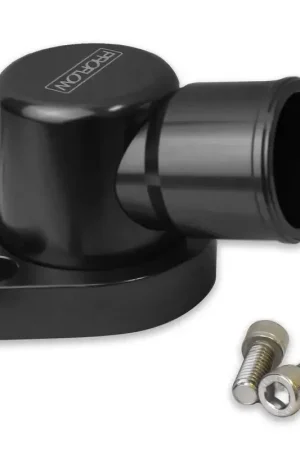 Proflow Water Neck Billet Aluminium Swivel Black Anodised 90 Degree SB For Ford 302-351C Save Now