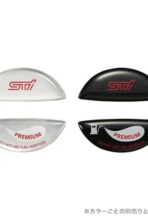 STI Fuel Cap Sticker (Subaru) Black Super Sale