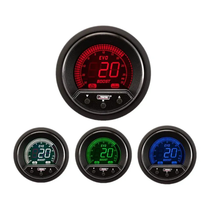 Free Delivery ProSport 52mm Electrical 'Premium Evo' Boost Gauge - Multi-Colour