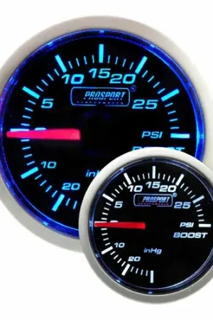 ProSport 52mm Mechanical 'Performance' Boost Gauge - Blue/White Best Seller