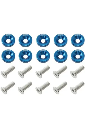 Aeroflow M6 x 1mm Billet Dress-Up/Fender Bolt Kit - Black Same Day Shipping