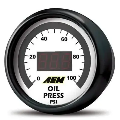 Secure Checkout AEM Oil/Fuel Pressure Gauge - 0 - 100psi