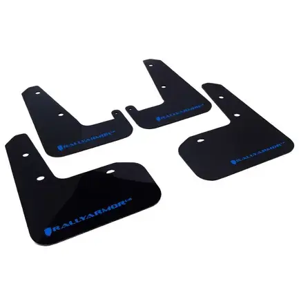 Rally Armor UR Rally Mud Flap (WRX/STi 11-14 Sedan) Black/Blue Logo Warranty Included