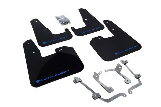 Reduced Price Rally Armor UR Rally Mud Flap (WRX 11-14/STi 08-14 Hatch) Black/Blue Logo