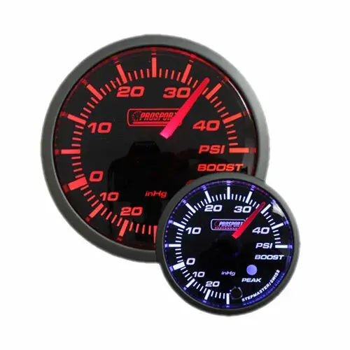 Express Delivery ProSport 52mm Electrical 'Premium' Boost Gauge - Amber/White