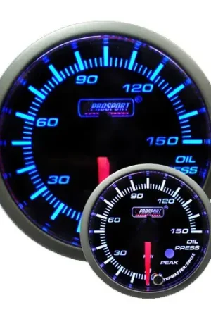 ProSport 52mm Electrical 'Premium' Oil Pressure Gauge - Blue/White Handmade