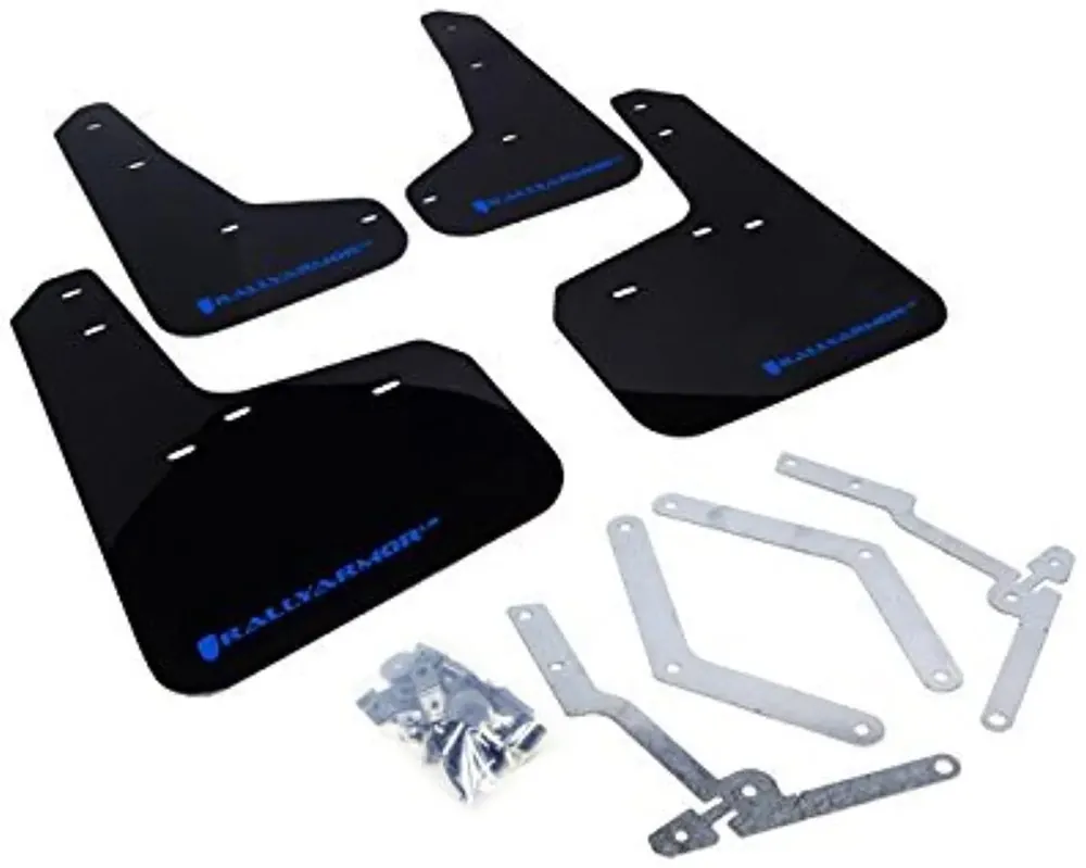 No Minimum Order Rally Armor UR Rally Mud Flap (Focus ST 2013+) Black/Blue Logo