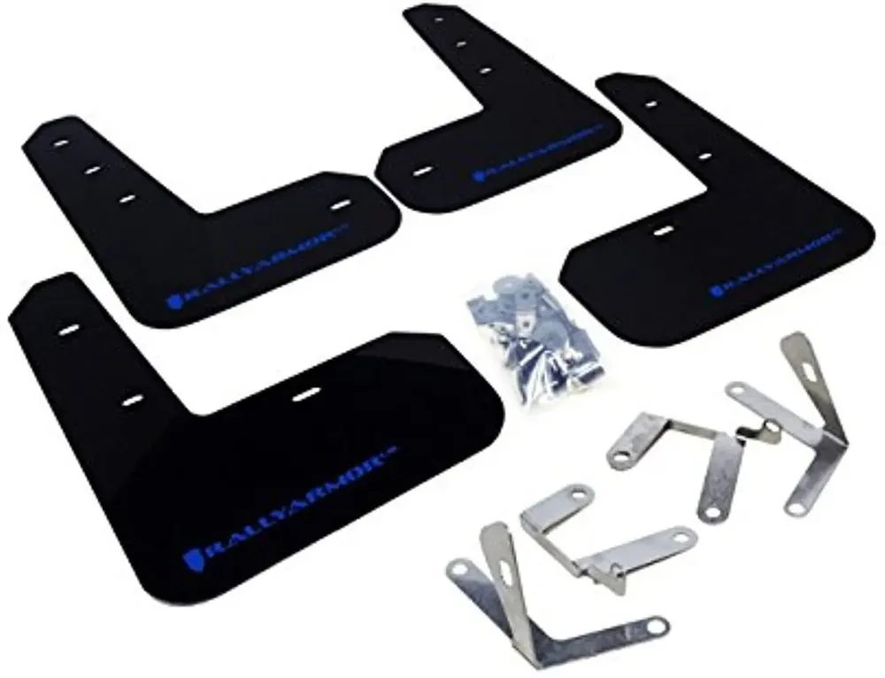 Rally Armor UR Rally Mud Flap (BRZ/86) Black/Blue Logo Big Sale