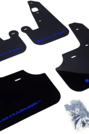 Time-Limited Rally Armor UR Rally Mud Flap (Lancer 07-15) Black/Blue Logo
