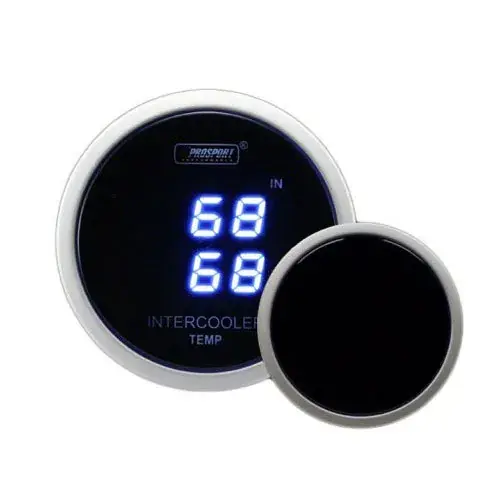 ProSport 52mm 'Digital' Dual Display Intercooler Air Temperature Gauge - Blue - Fahrenheit/Celsius Trusted Brand