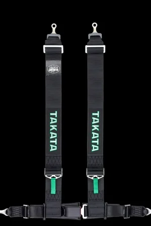 Direct From Factory Takata Genuine Drift 3 Harness 4 Point 3 Inch Snap - Black