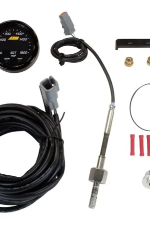 AEM X-Series EGT Gauge 0~1800F / 0~1000C. Black Bezel & Black Faceplate No Minimum Order
