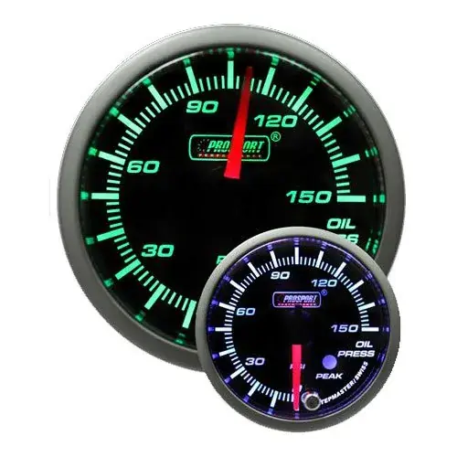 Certified ProSport 52mm Electrical 'Premium' Oil Pressure Gauge - Green/White