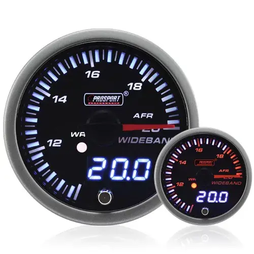 Modern ProSport 52mm Electrical 'JDM' Dual Display Wideband Air Fuel Kit - Amber/White/Blue