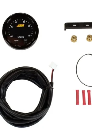 Best Seller AEM X-Series Volt Gauge 8~18V. Black Bezel & Black Faceplate
