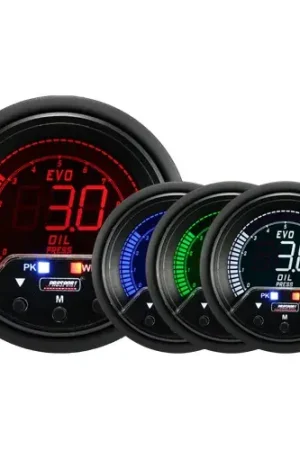 Next Day Delivery ProSport 60mm Electrical 'Premium Evo' Oil Pressure Gauge - Multi-Colour