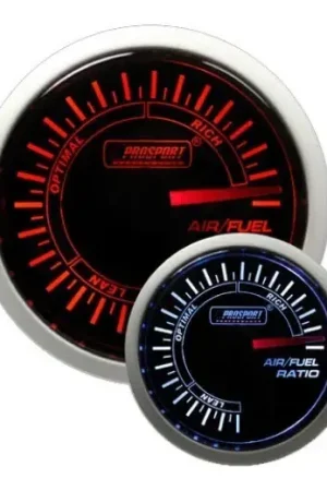 Money Back Guarantee ProSport 52mm Analogue 'Performance' Air/Fuel Ratio Gauge - Amber/White