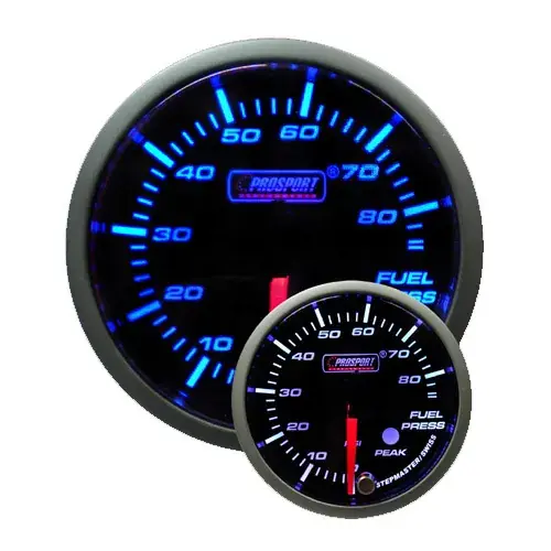 ProSport 52mm Electrical 'Premium' Fuel Pressure Gauge - Blue/White Express Delivery