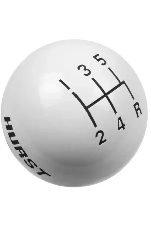 Free Returns Hurst Shift Knob - 5-Speed Pattern - White Fits Shifters with 3/8-16 Threads