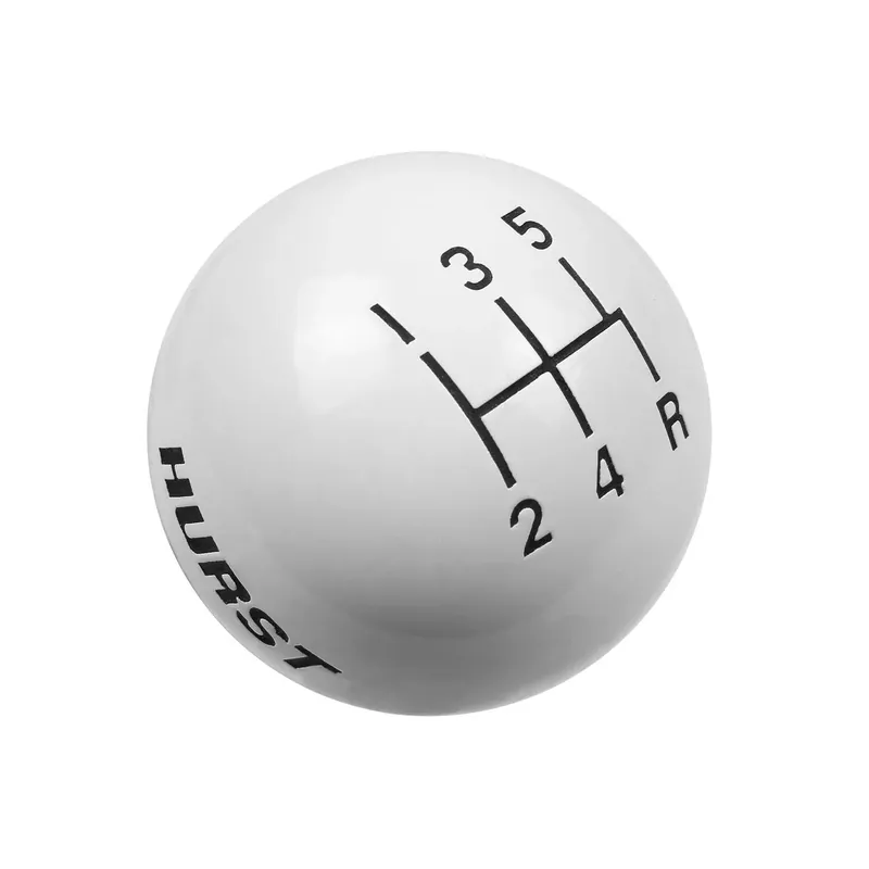 Free Returns Hurst Shift Knob - 5-Speed Pattern - White Fits Shifters with 3/8-16 Threads