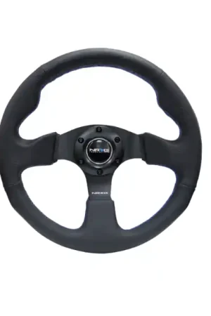Fast Shipping NRG Reinforced Steering Wheel 320mm Black w/Blue Stitch