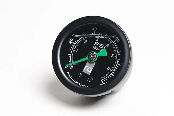 Grab Now Radium Engineering 0-100 PSI Fuel Pressure Gauge w/ -8AN Adapter