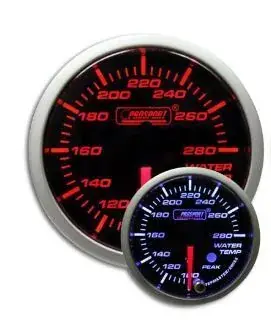 Clearance ProSport 60mm 'Premium' Water Temperature Gauge - Amber/White - Fahrenheit