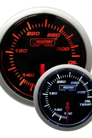 Must Have ProSport 52mm 'Performance' Oil Temperature Gauge - Amber/White - Fahrenheit