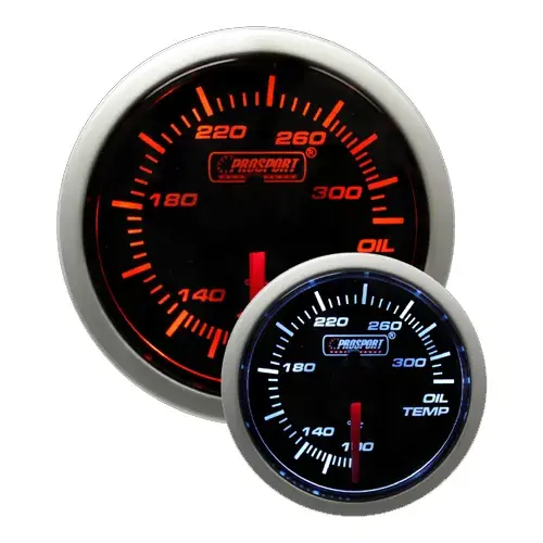 Must Have ProSport 52mm 'Performance' Oil Temperature Gauge - Amber/White - Fahrenheit