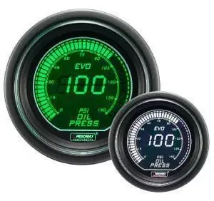 ProSport 52mm Electrical 'Evo' Oil Pressure Gauge - Green/White Digital Display New Release