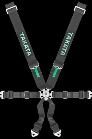 Must Have Takata Genuine Racing Harness 6 Point 3x2 Inch Snap - Black