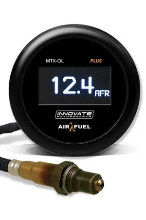 New Release Innovate Motorsports MTX-OL PLUS Wideband Air/Fuel OLED Gauge, 8 ft. Sensor Cable + O2 Kit